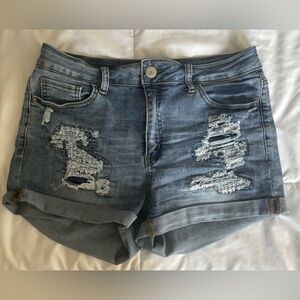 Distressed Denim Women's Shorts